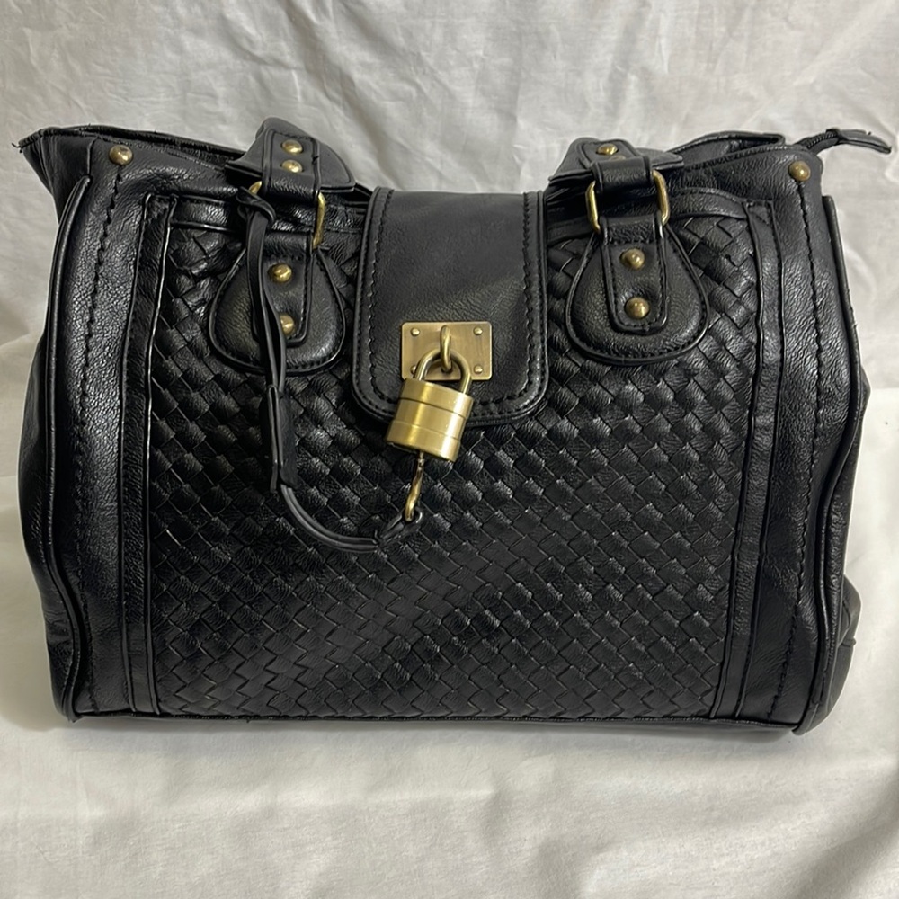 XL vegan leather hobo style diaper bag